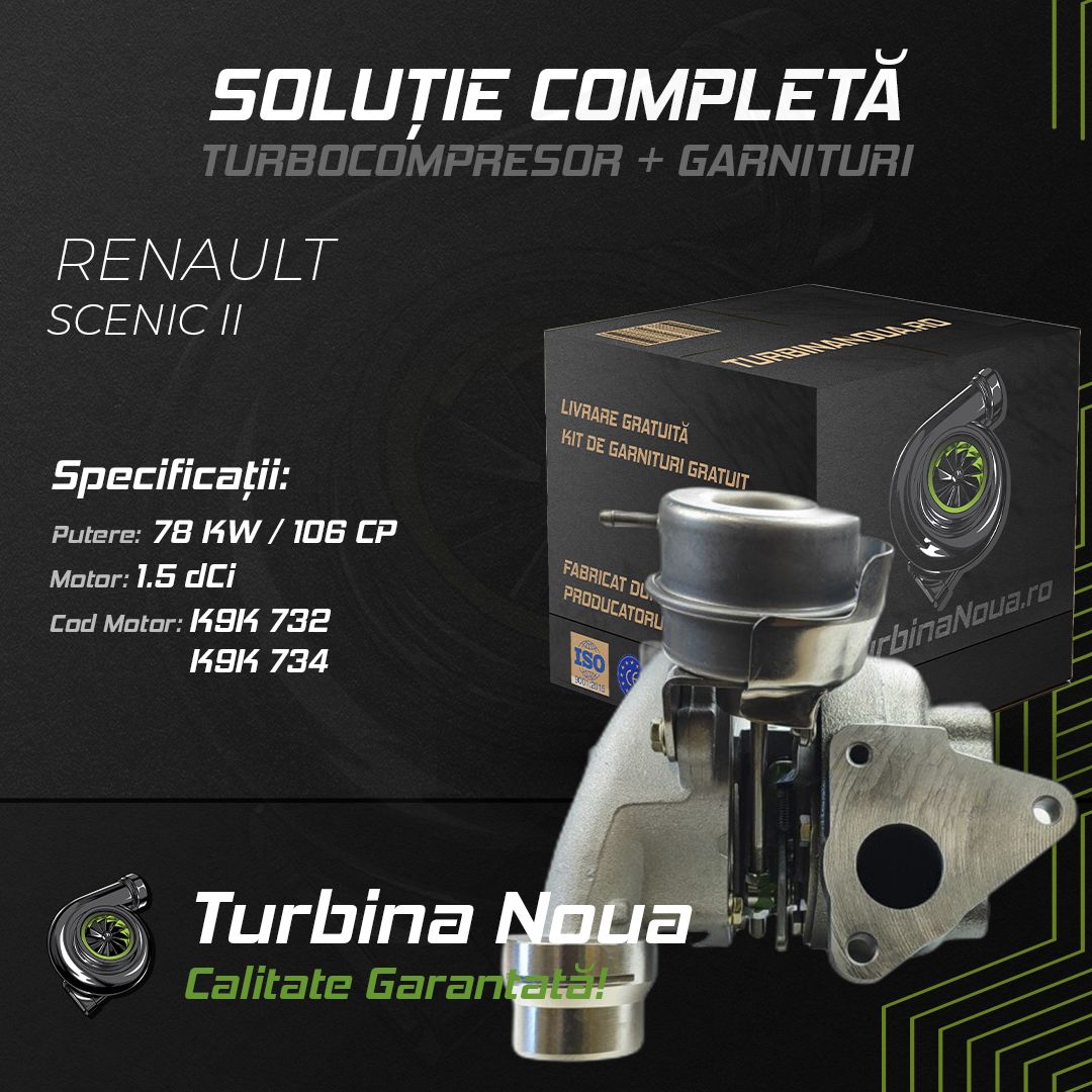 Turbina RENAULT SCENIC II 1.5 dCi 78 KW / 106 CP Noua - Image 2