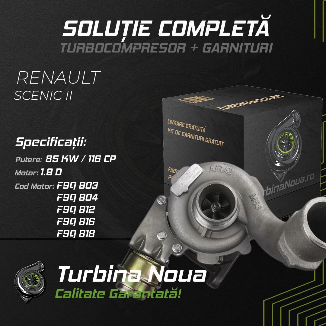 Turbina RENAULT SCENIC II 1.9 D 85 KW / 116 CP Noua - Image 2