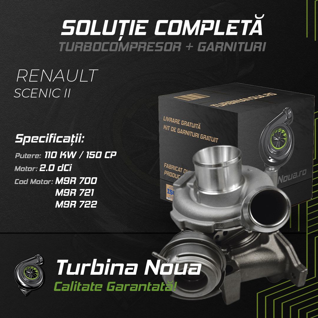 Turbina RENAULT SCENIC II 2.0 dCi 110 KW / 150 CP Noua - Image 2