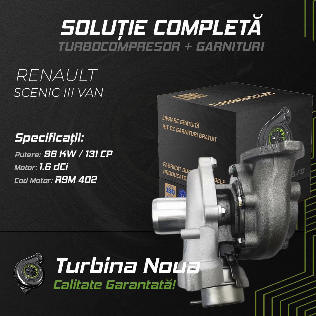 Turbina RENAULT SCENIC III VAN 1.6 dCi 96 KW / 131 CP Noua - Image 2
