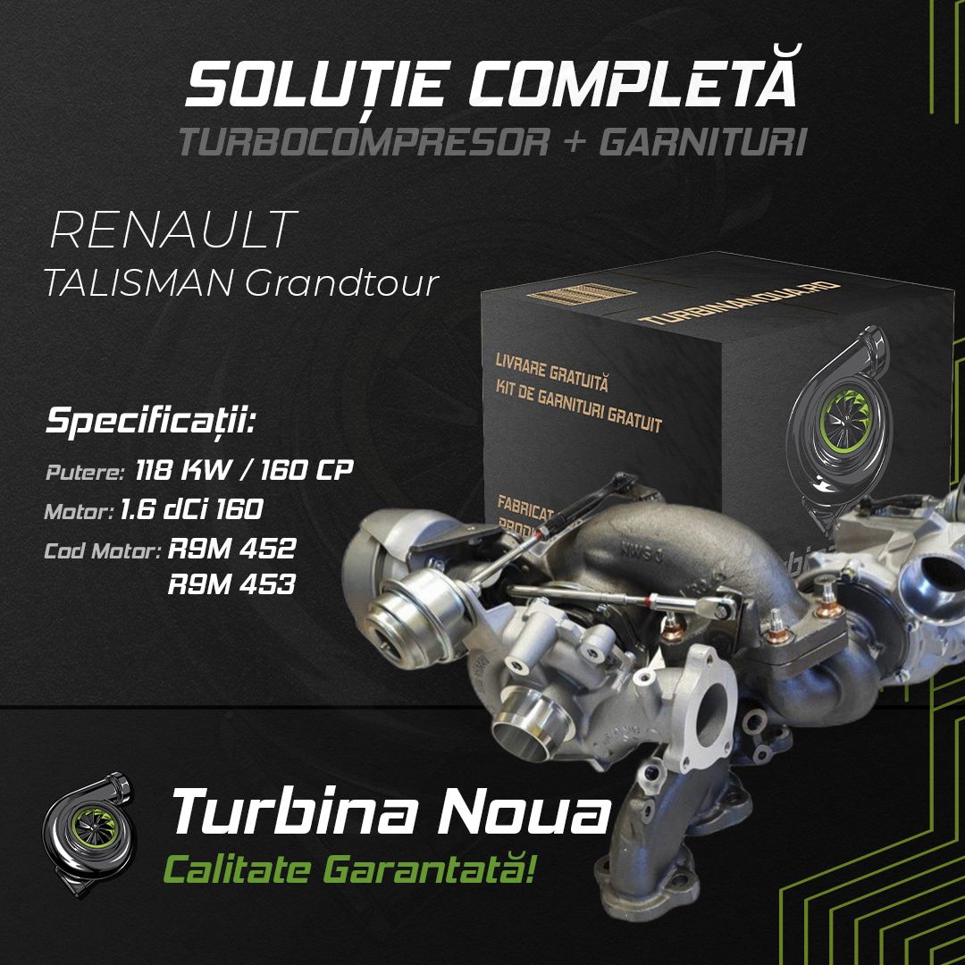 Turbina RENAULT TALISMAN Grandtour 1.6 dCi 160 118 KW / 160 CP Noua - Image 2