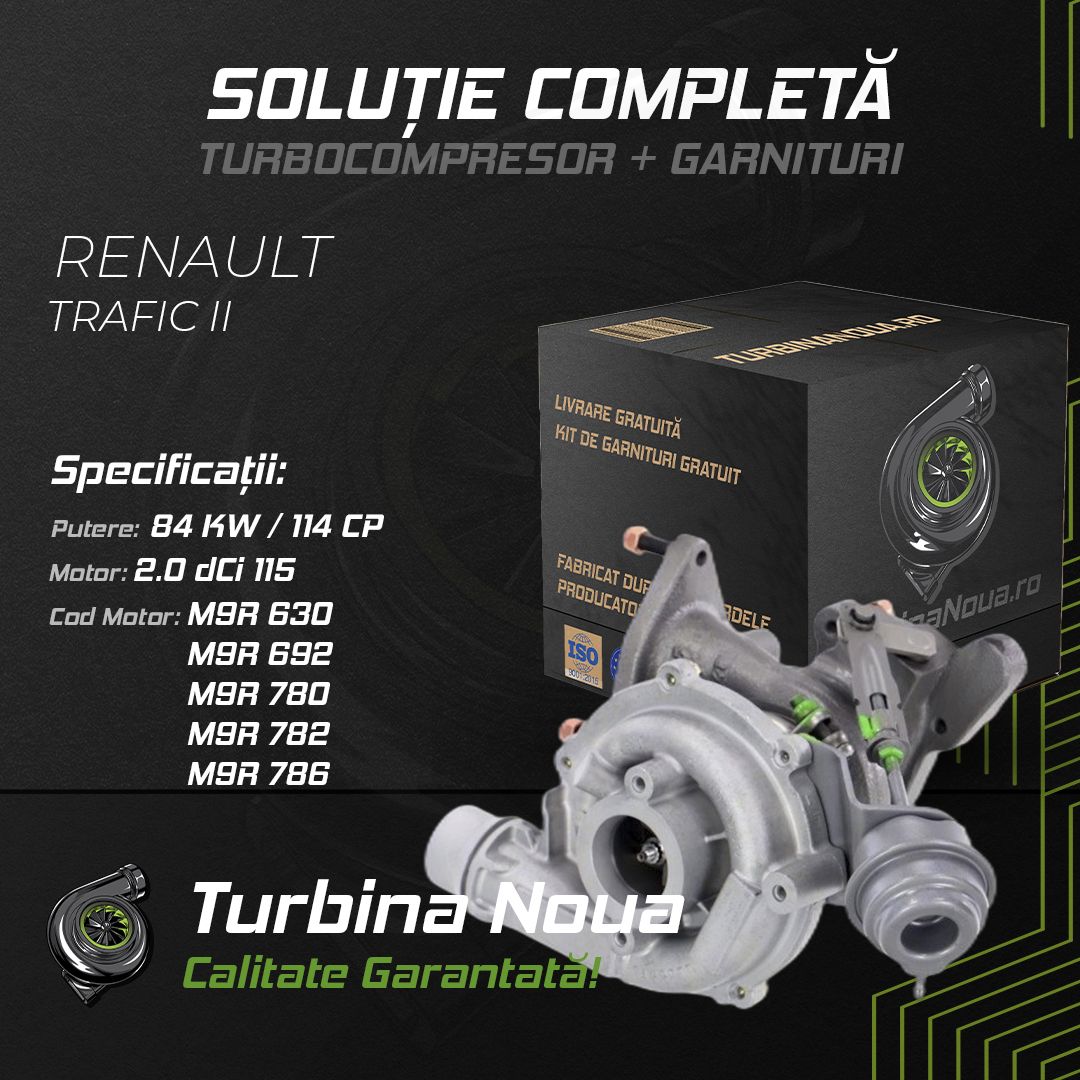Turbina RENAULT TRAFIC II 2.0 dCi 115 84 KW / 114 CP Noua - Image 2