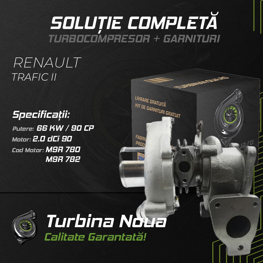 Turbina RENAULT TRAFIC II 2.0 dCi 90 66 KW / 90 CP Noua - Image 2