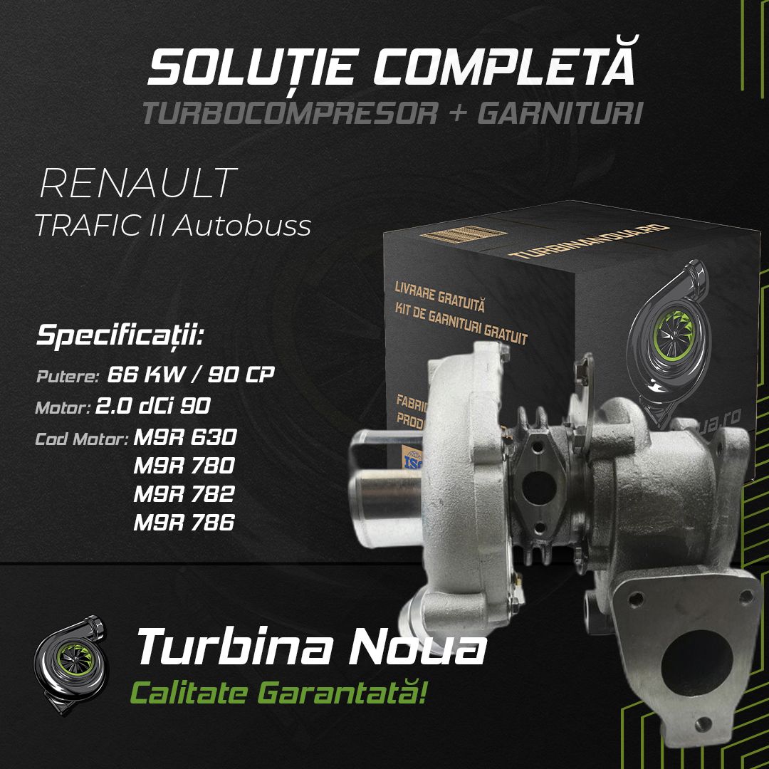 Turbina RENAULT TRAFIC II Autobuss 2.0 dCi 90 66 KW / 90 CP Noua - Image 2
