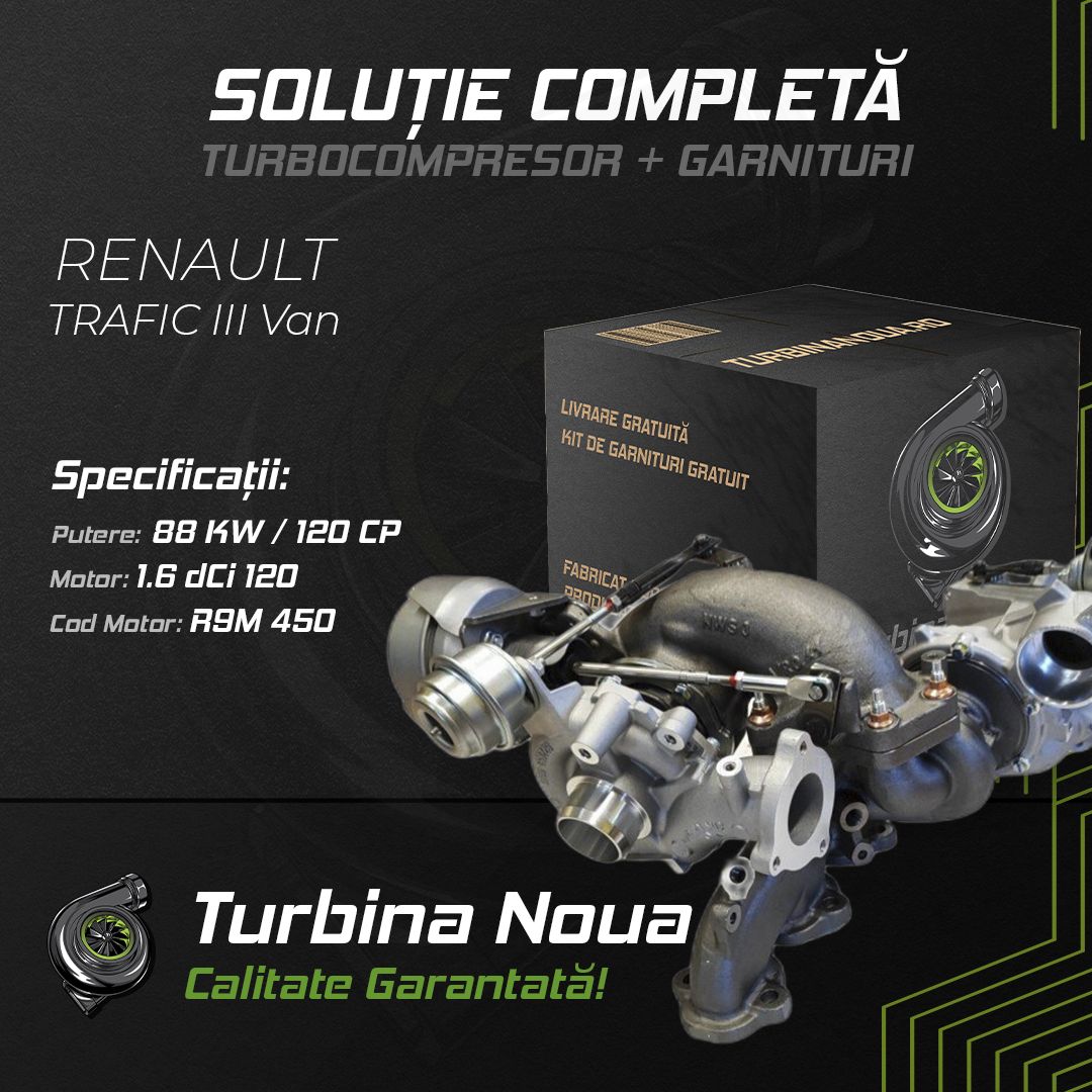 Turbina RENAULT TRAFIC III Van 1.6 dCi 120 88 KW / 120 CP Noua - Image 2