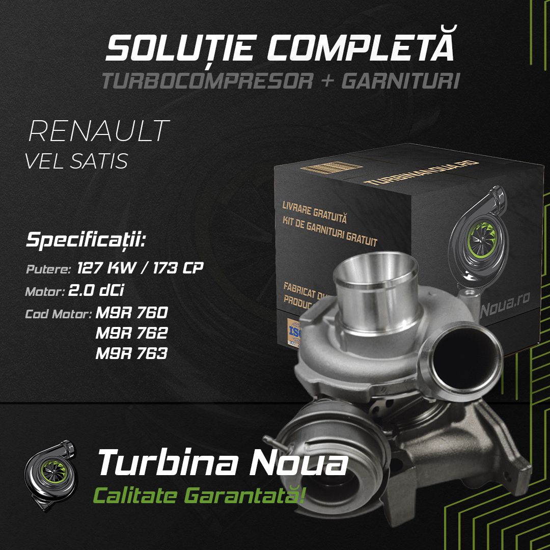 Turbina RENAULT VEL SATIS 2.0 dCi 127 KW / 173 CP Noua - Image 2