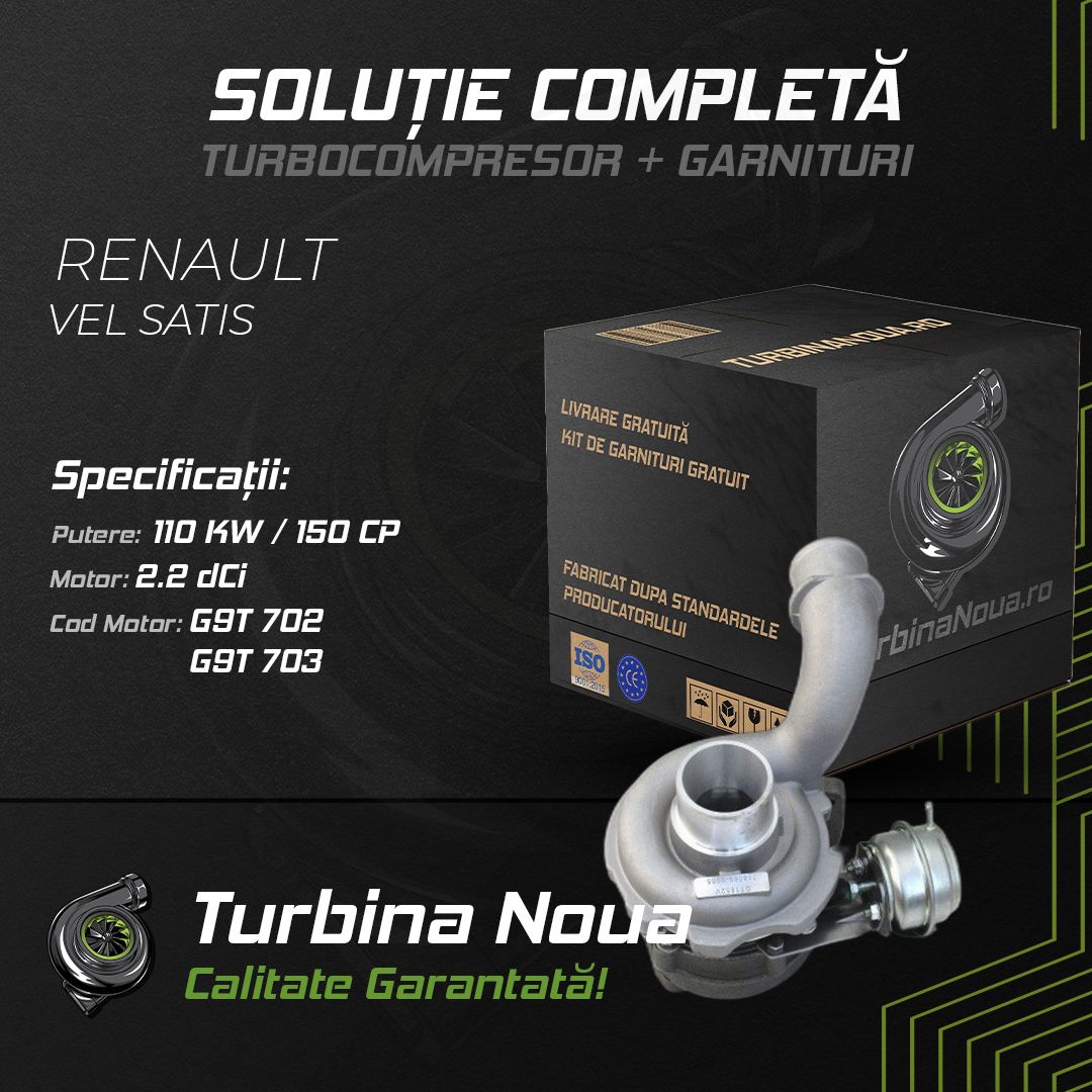 Turbina RENAULT VEL SATIS 2.2 dCi 110 KW / 150 CP Noua - Image 2