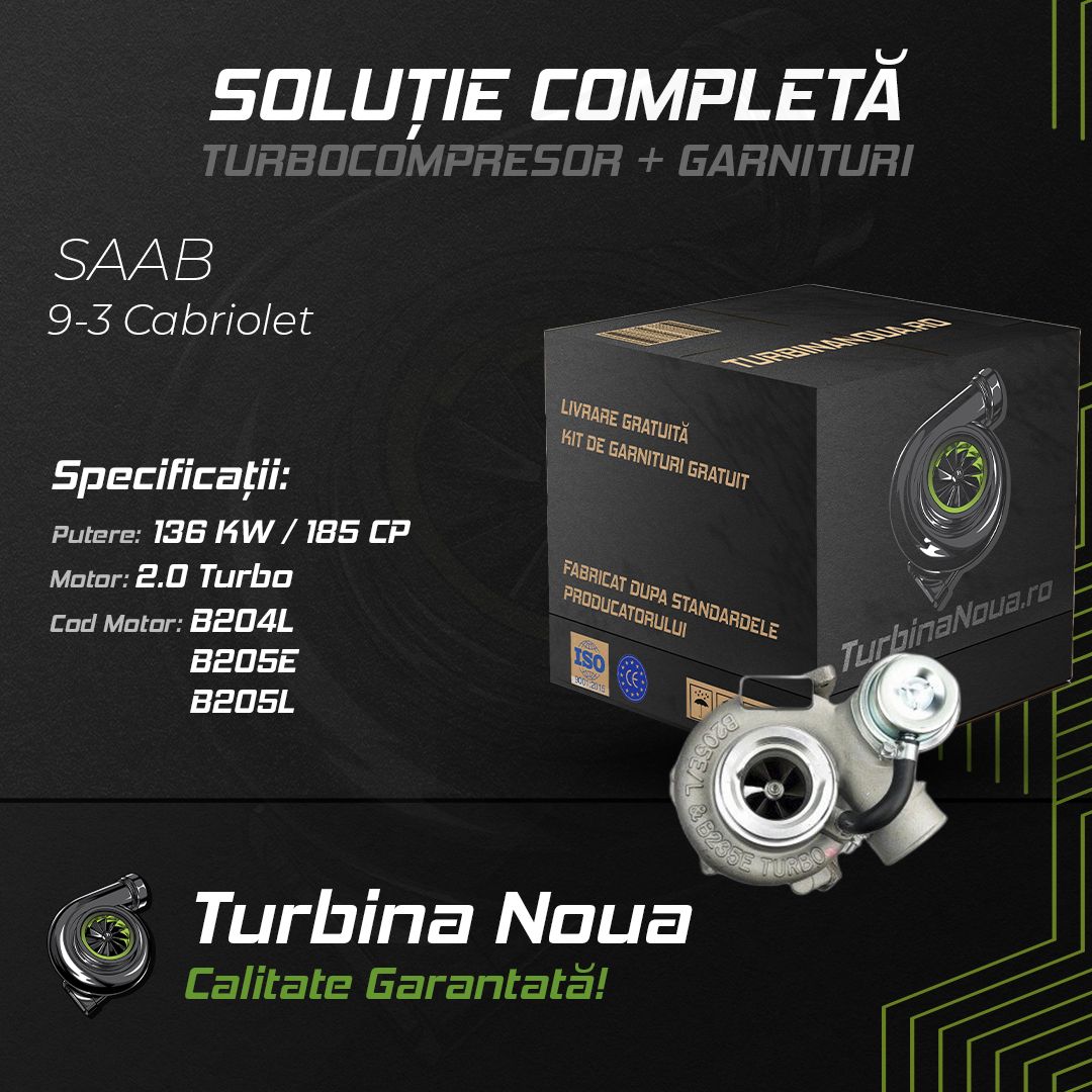 Turbina SAAB 9-3 Cabriolet 2.0 Turbo 136 KW / 185 CP Noua - Image 2