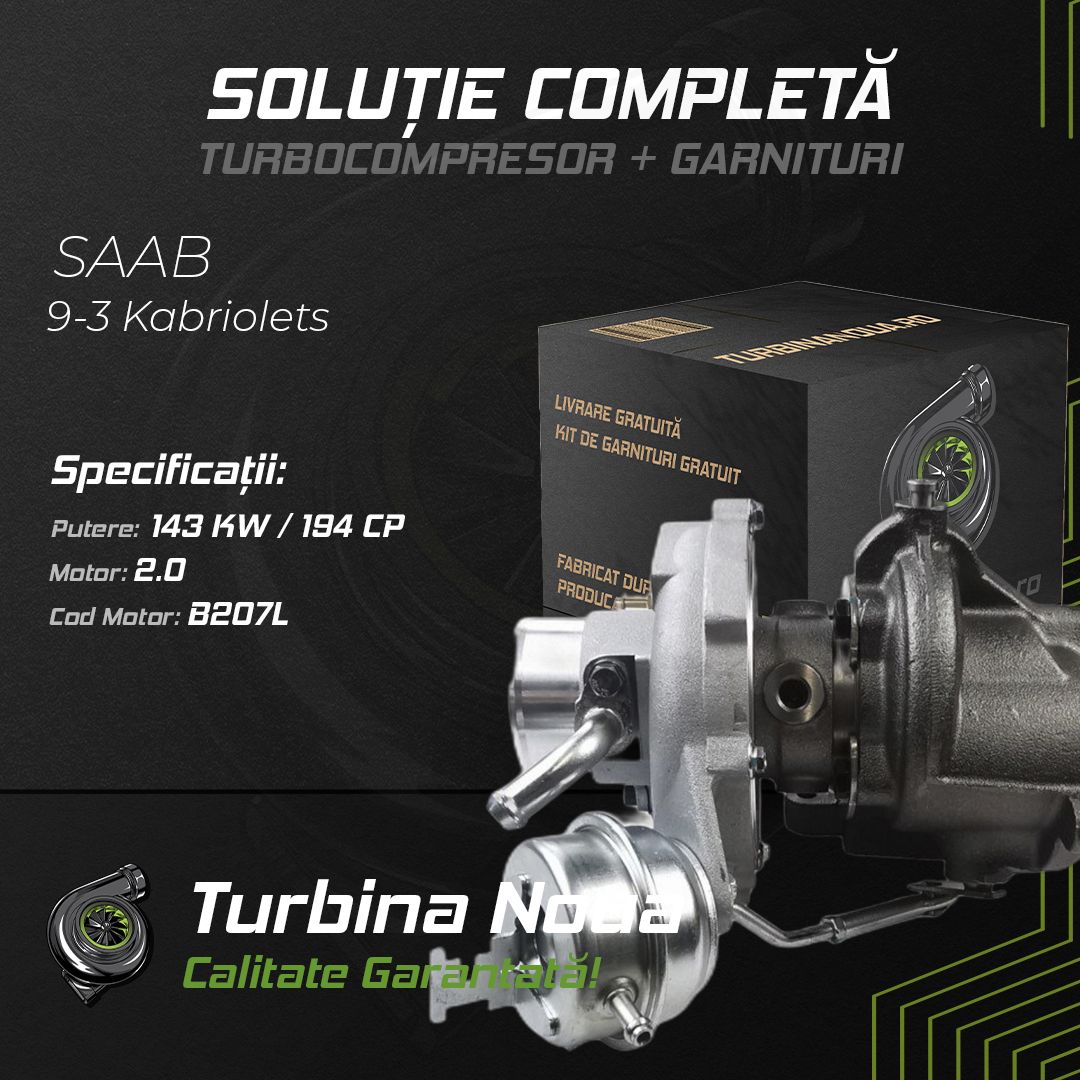 Turbina SAAB 9-3 Kabriolets 2.0 143 KW / 194 CP Noua - Image 2