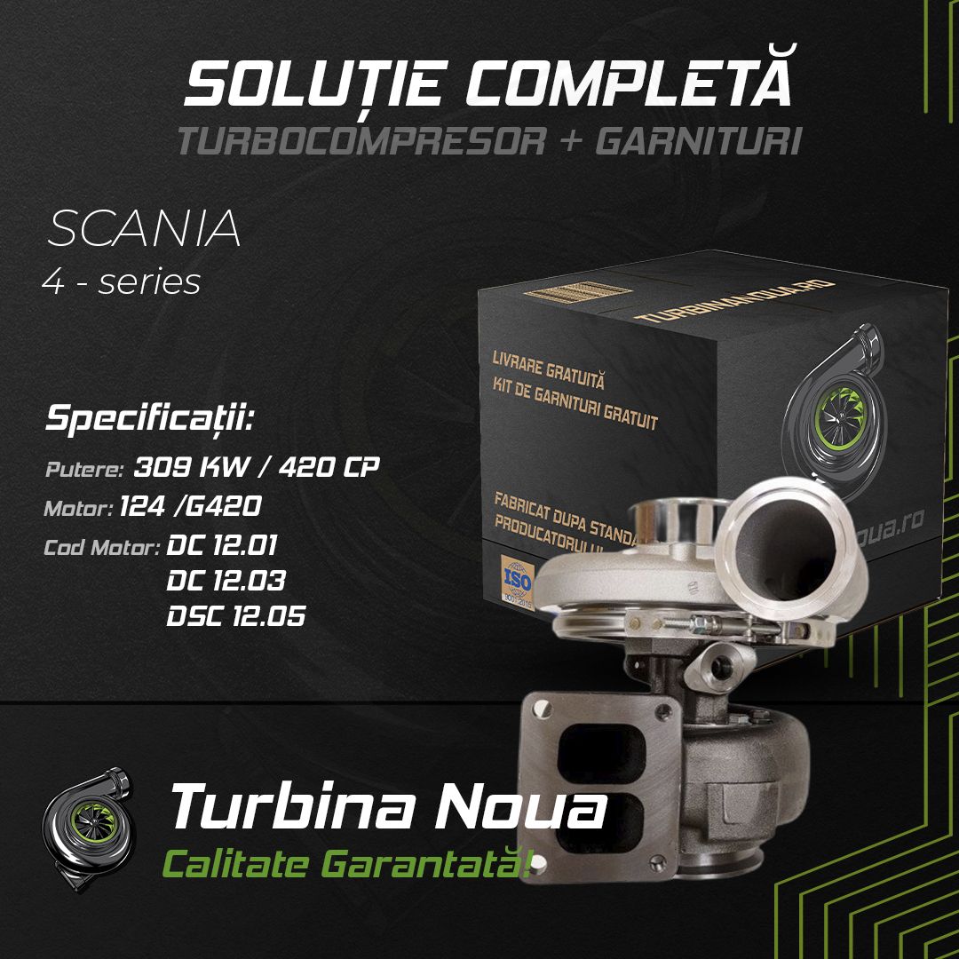 Turbina SCANIA 4 - series 124 /G420 309 KW / 420 CP Noua - Image 2