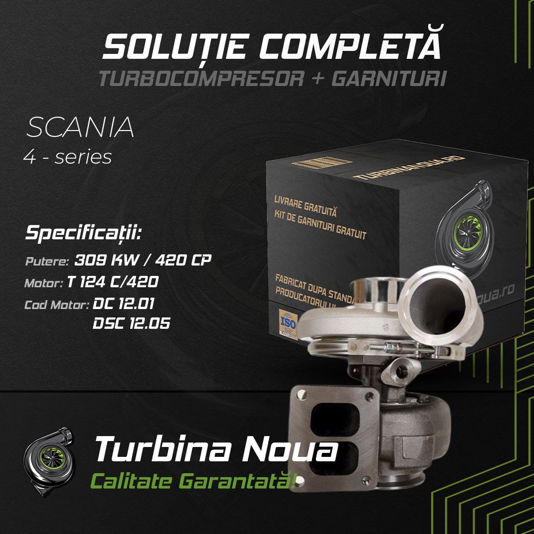 Turbina SCANIA 4 - series T 124 C/420 309 KW / 420 CP Noua - Image 2