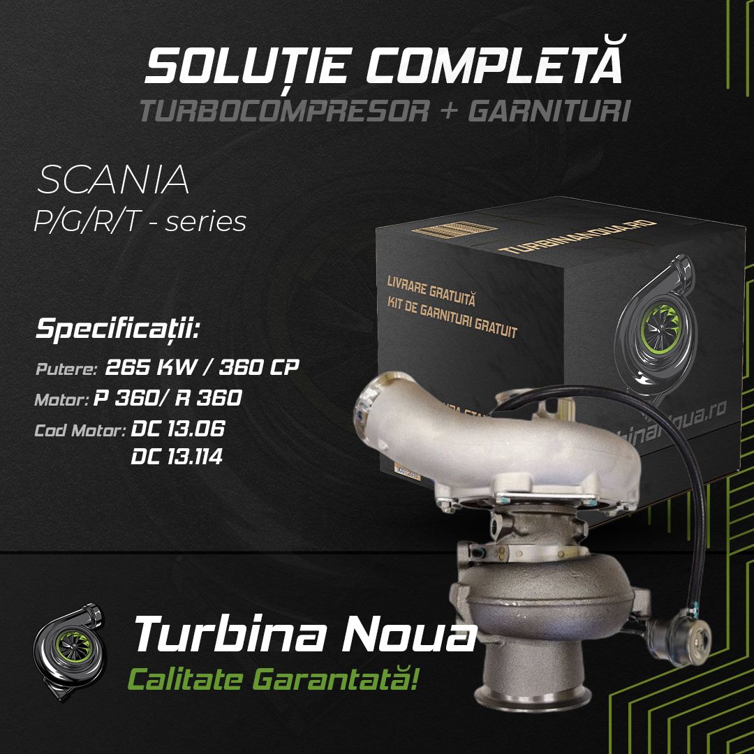 Turbina SCANIA P;G;R;T - series P 360; R 360 265 KW / 360 CP Noua - Image 2
