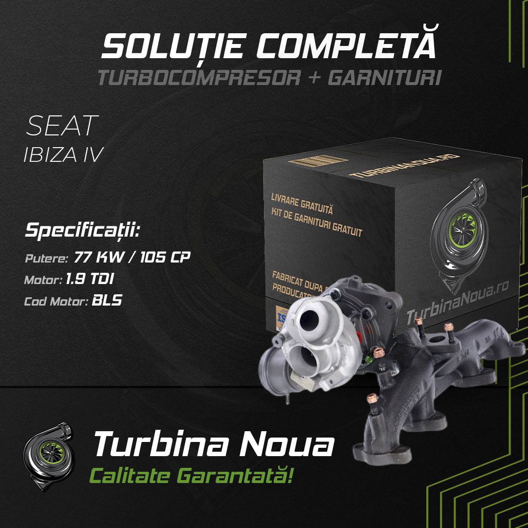 Turbina SEAT IBIZA IV 1.9 TDI 77 KW / 105 CP Noua - Image 2