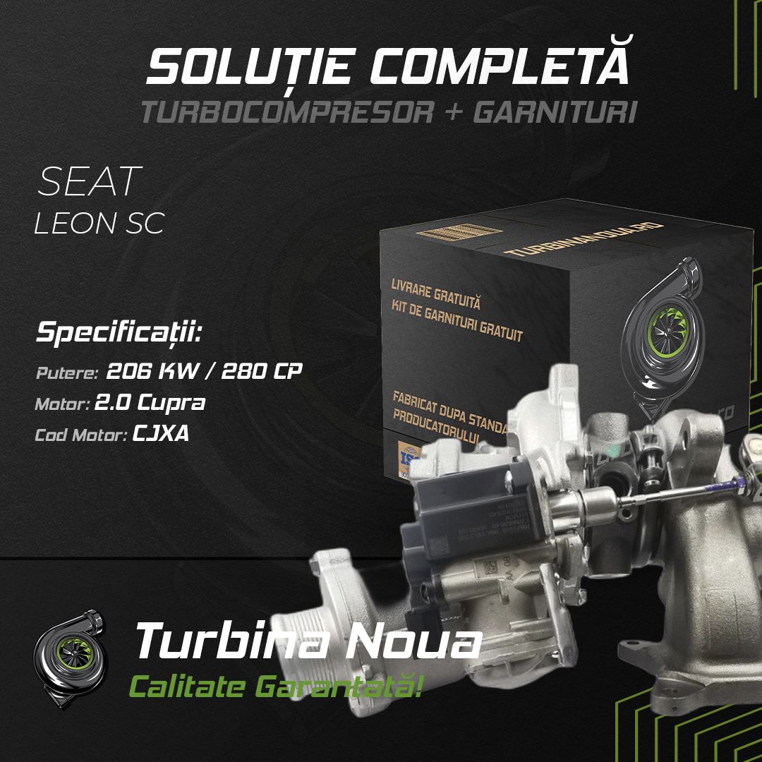 Turbina SEAT LEON SC 2.0 Cupra 206 KW / 280 CP Noua - Image 2
