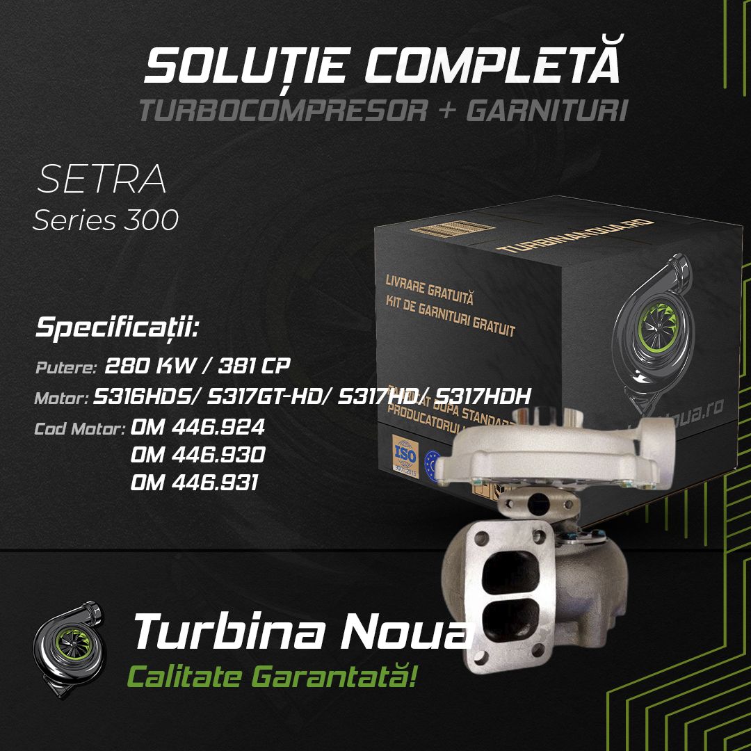 Turbina SETRA Series 300 S316HDS; S317GT-HD; S317HD; S317HDH 280 KW / 381 CP Noua - Image 2