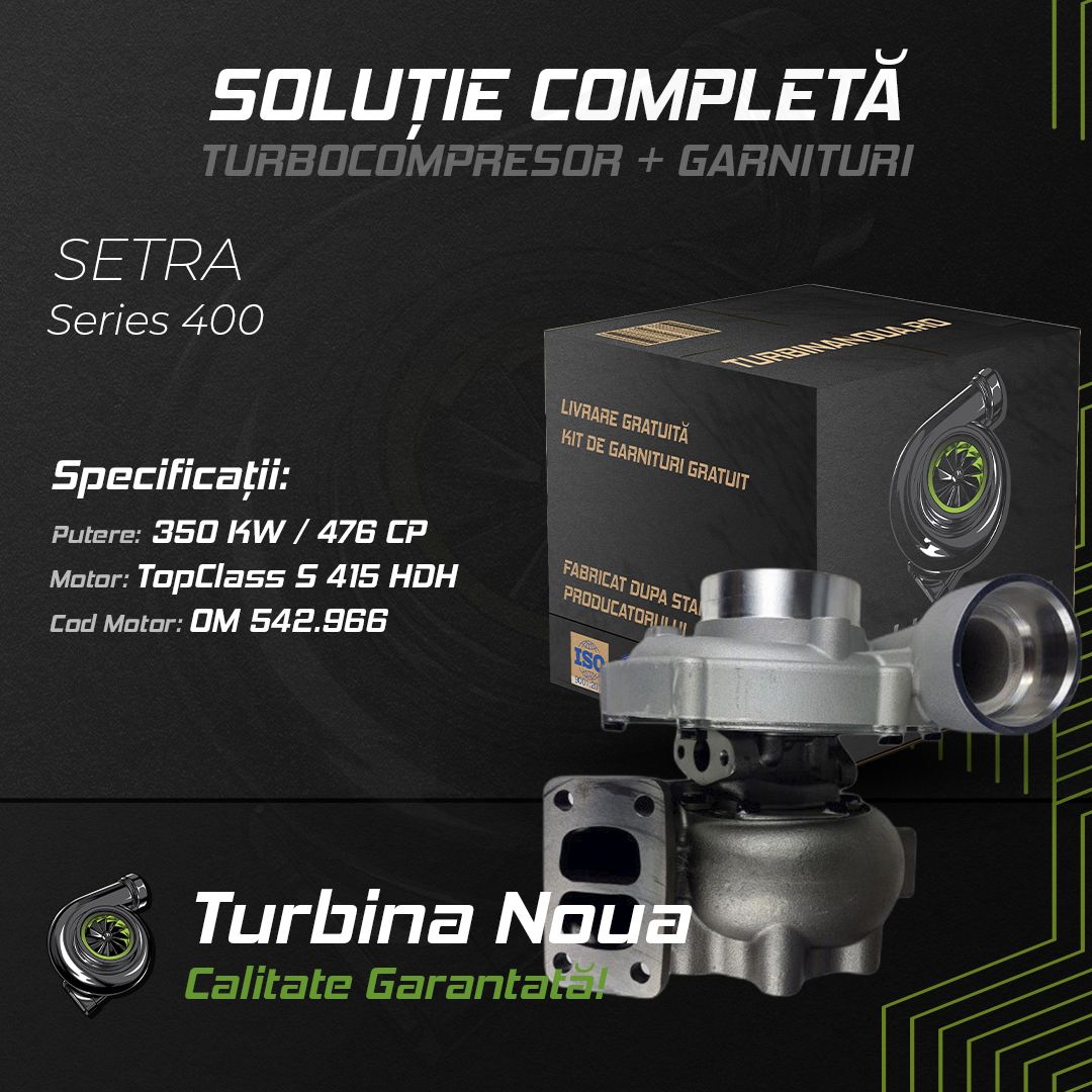 Turbina SETRA Series 400 TopClass S 415 HDH 350 KW / 476 CP Noua - Image 2