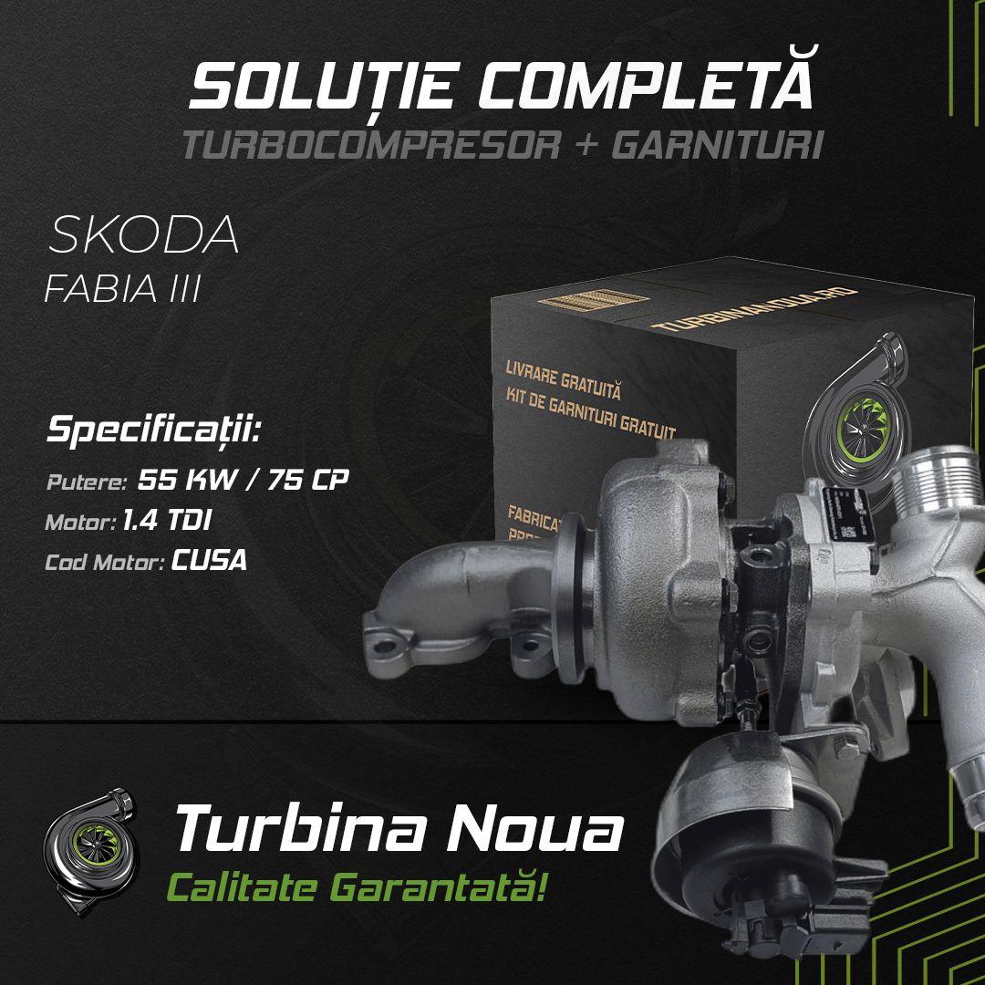 Turbina SKODA FABIA III 1.4 TDI 55 KW / 75 CP Noua - Image 2