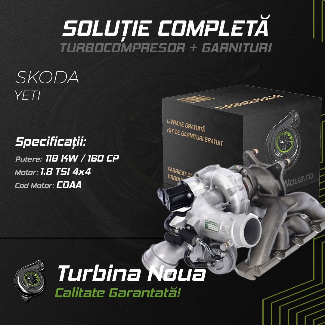Turbina SKODA YETI 1.8 TSI 4x4 118 KW / 160 CP Noua - Image 2