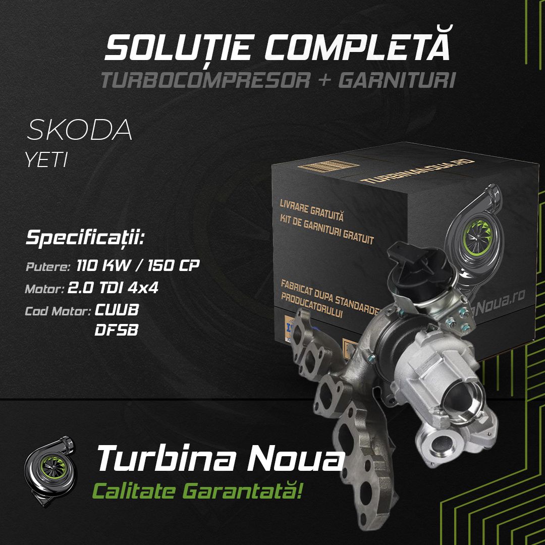 Turbina SKODA YETI 2.0 TDI 4x4 110 KW / 150 CP Noua - Image 2