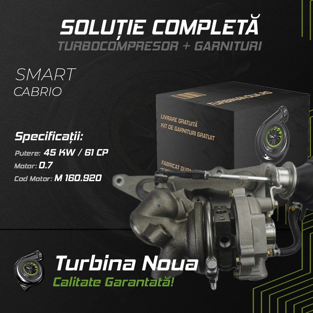 Turbina SMART CABRIO 0.7 45 KW / 61 CP Noua - Image 2