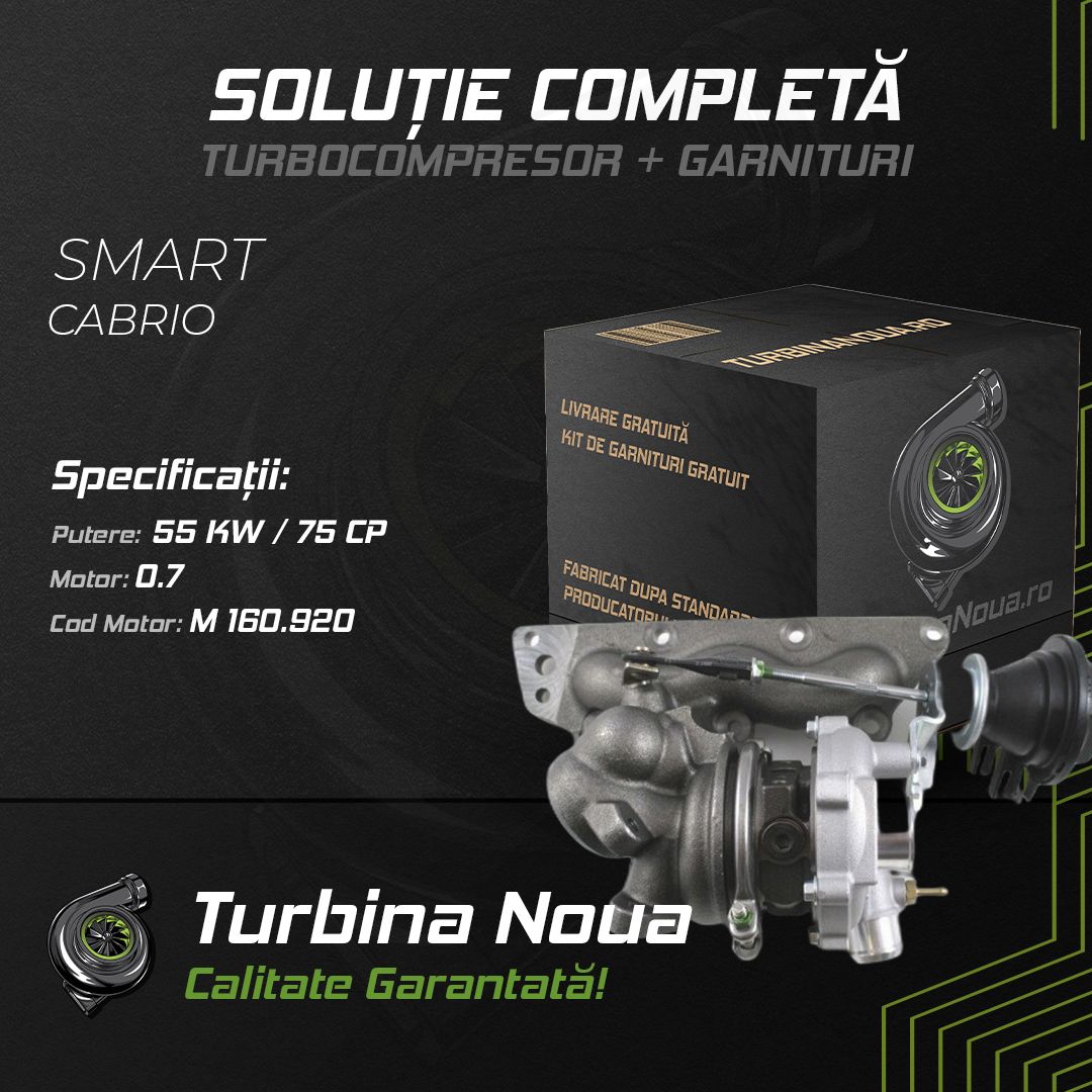 Turbina SMART CABRIO 0.7 55 KW / 75 CP Noua - Image 2