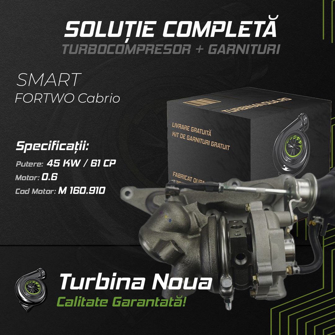 Turbina SMART FORTWO Cabrio 0.6 45 KW / 61 CP Noua - Image 2