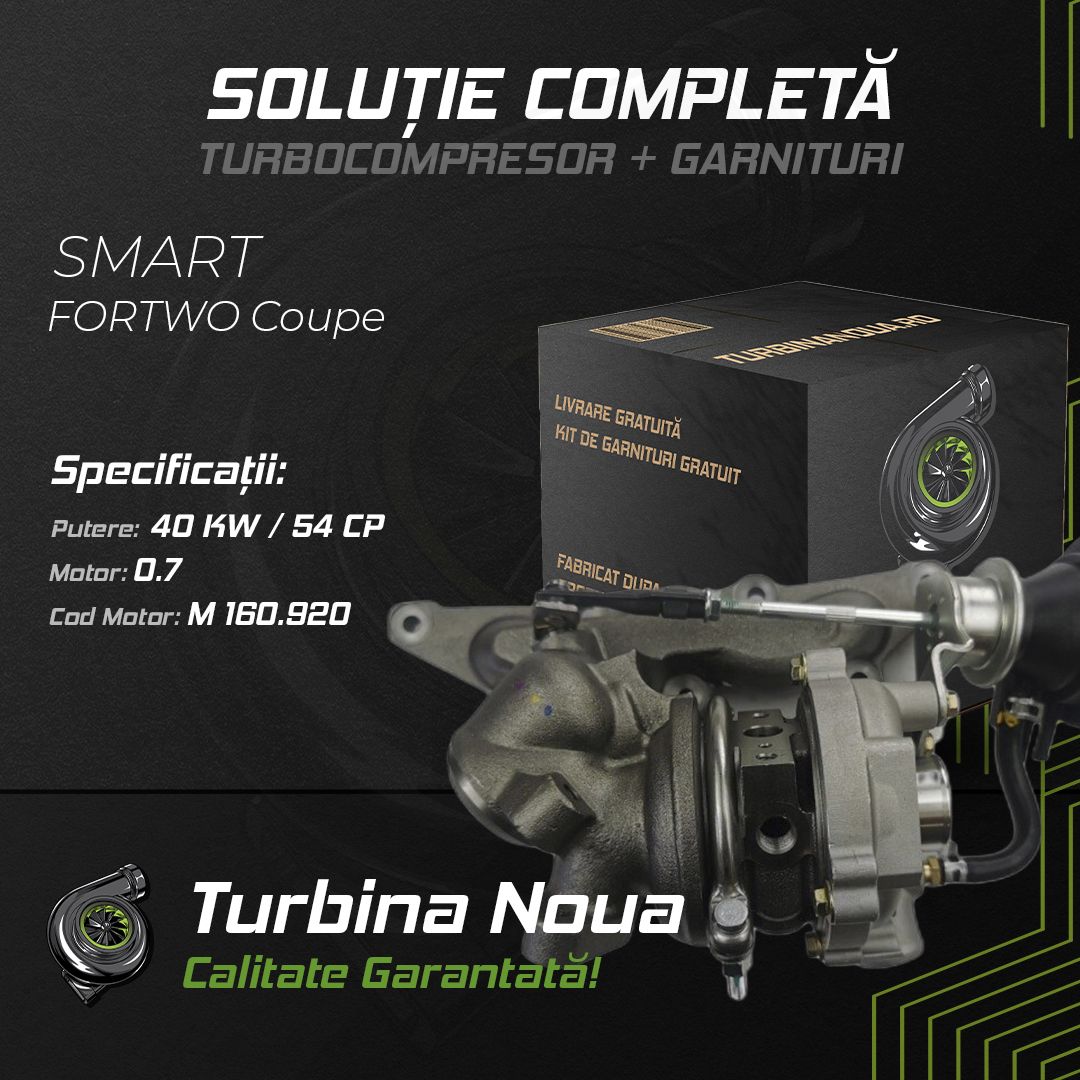 Turbina SMART FORTWO Coupe 0.7 40 KW / 54 CP Noua - Image 2