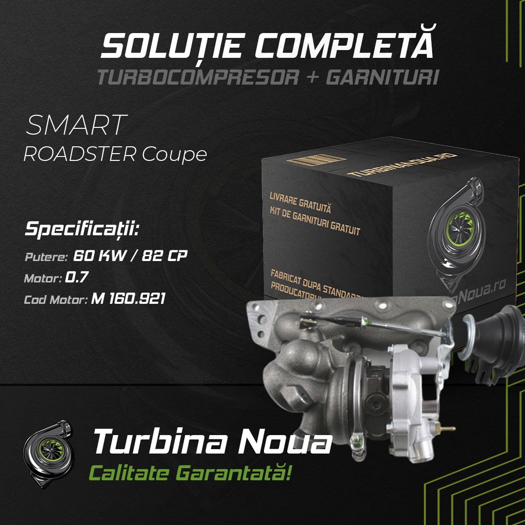 Turbina SMART ROADSTER Coupe 0.7 60 KW / 82 CP Noua - Image 2