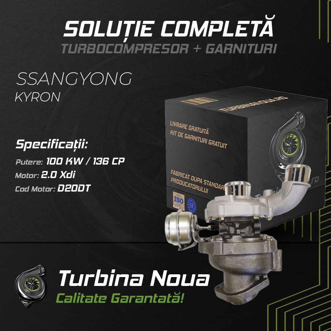 Turbina SSANGYONG KYRON 2.0 Xdi 100 KW / 136 CP Noua - Image 2