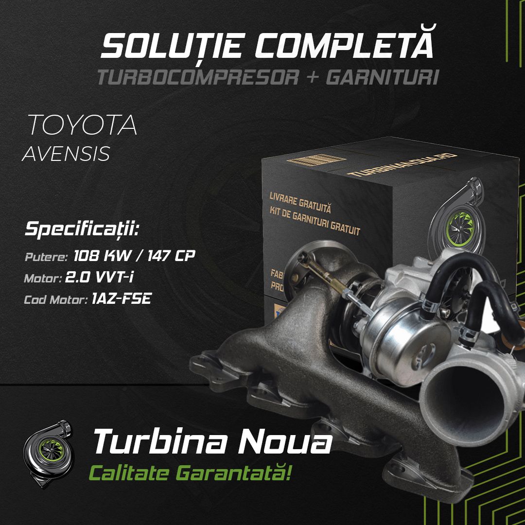 Turbina TOYOTA AVENSIS 2.0 VVT-i 108 KW / 147 CP Noua - Image 2
