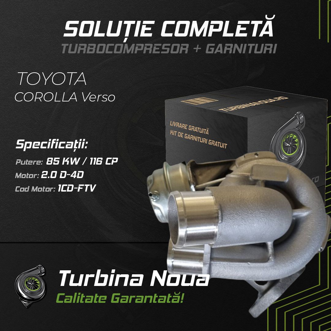 Turbina TOYOTA COROLLA Verso 2.0 D-4D 85 KW / 116 CP Noua - Image 2