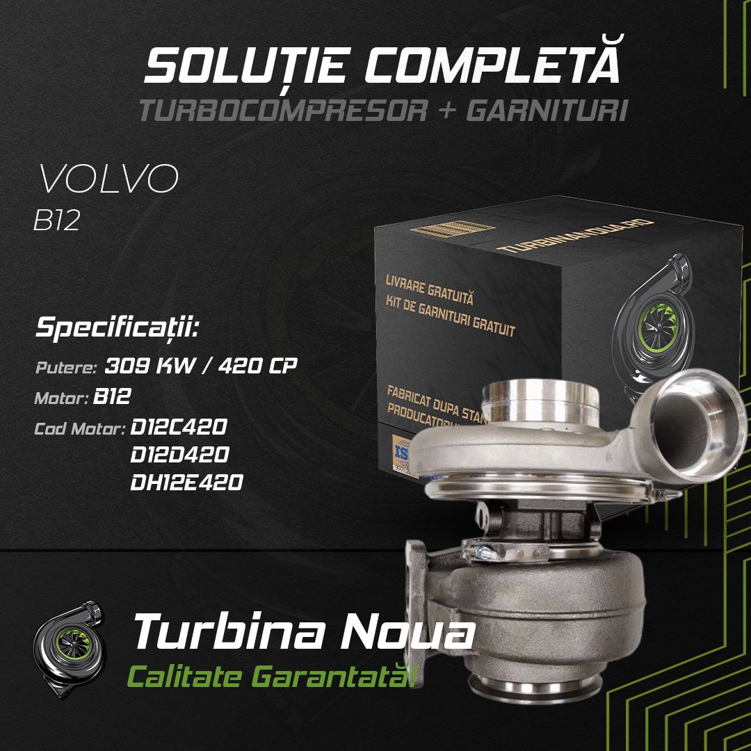 Turbina VOLVO B12 B12 309 KW / 420 CP Noua - Image 2