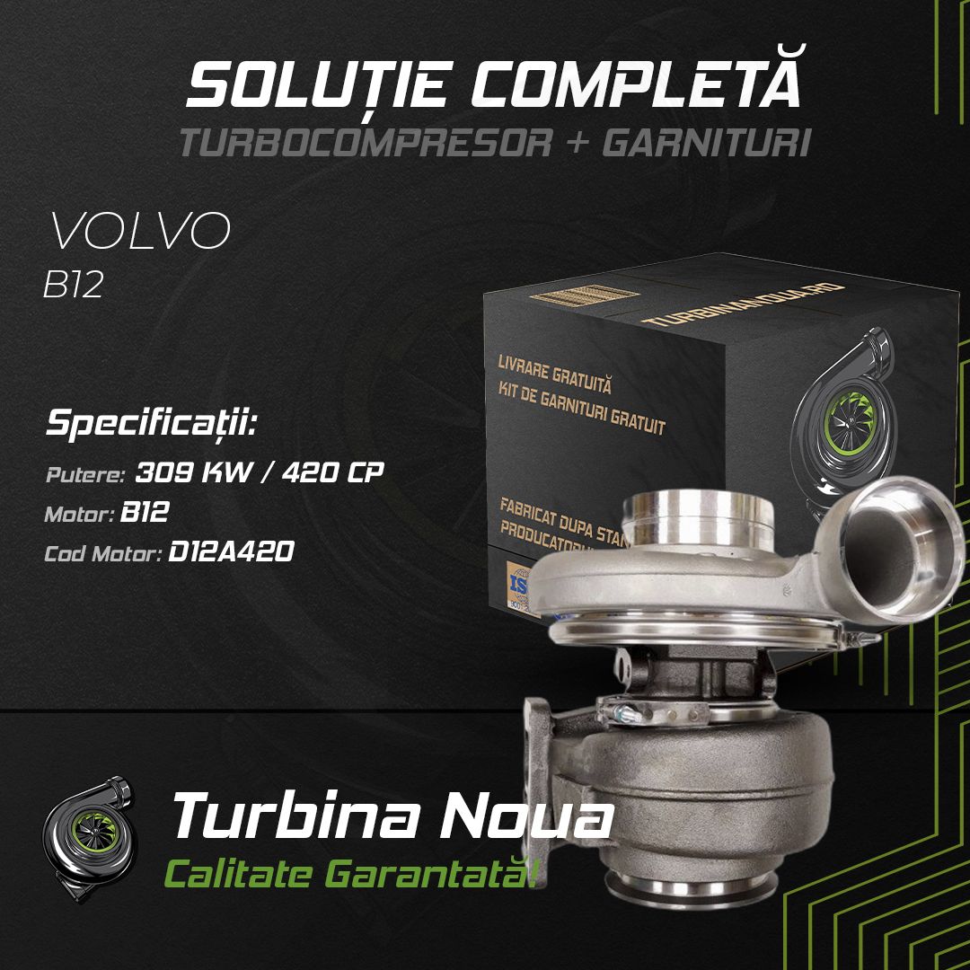 Turbina VOLVO B12 B12 309 KW / 420 CP Noua - Image 2