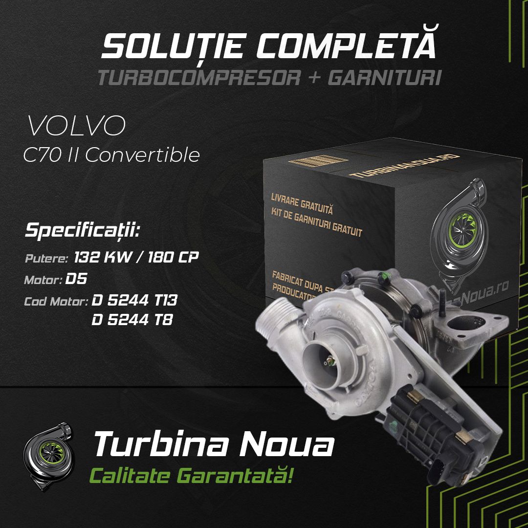 Turbina VOLVO C70 II Convertible D5 132 KW / 180 CP Noua - Image 2