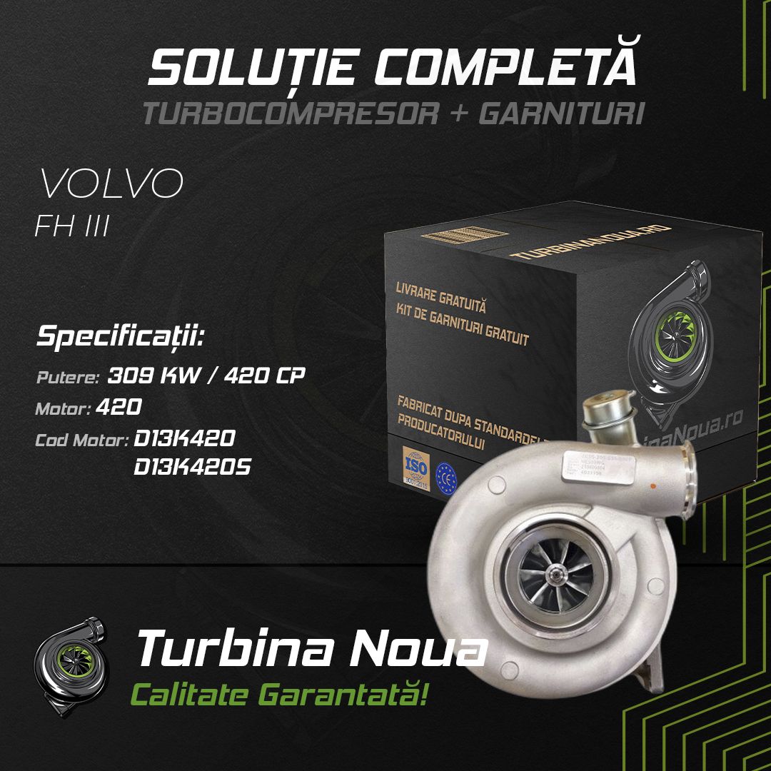 Turbina VOLVO FH III 420 309 KW / 420 CP Noua - Image 2