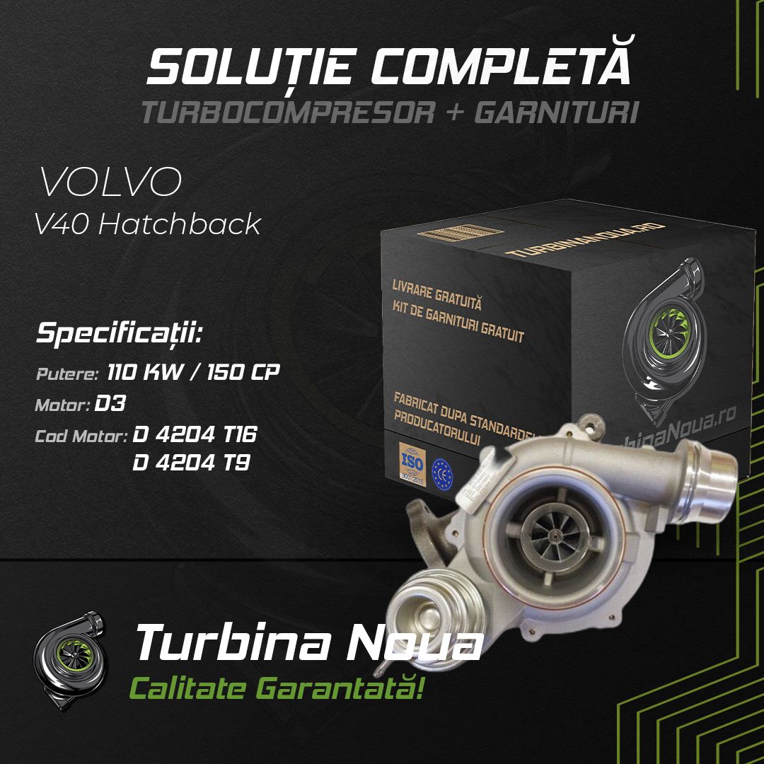Turbina VOLVO V40 Hatchback D3 110 KW / 150 CP Noua - Image 2