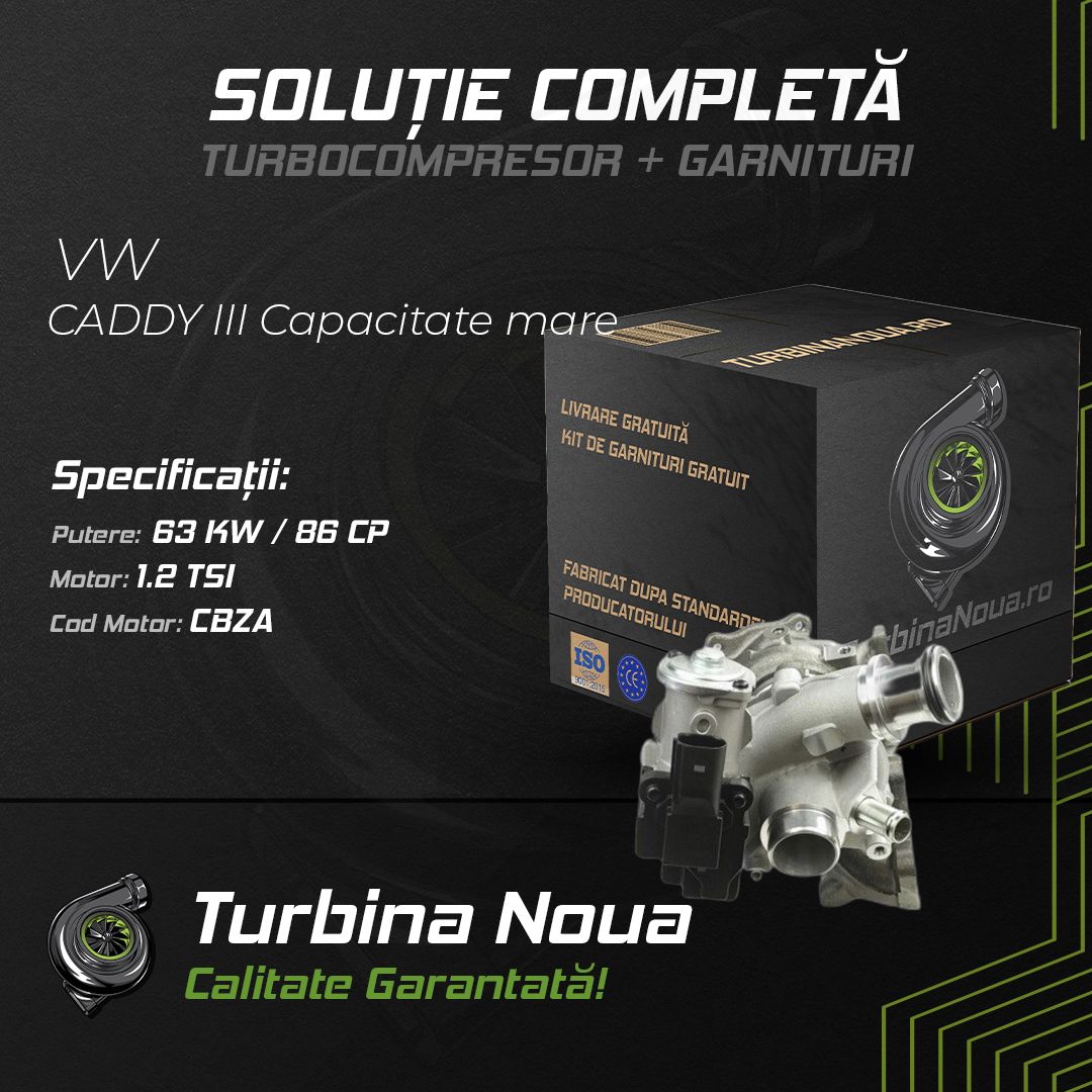 Turbina VW CADDY III Capacitate mare 1.2 TSI 63 KW / 86 CP Noua - Image 2