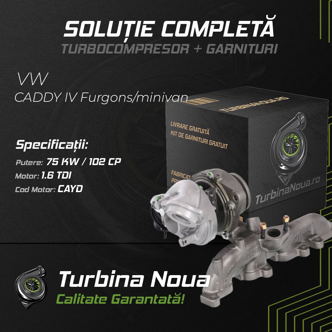 Turbina VW CADDY IV Furgons/minivens 1.6 TDI 75 KW / 102 CP Noua - Image 2