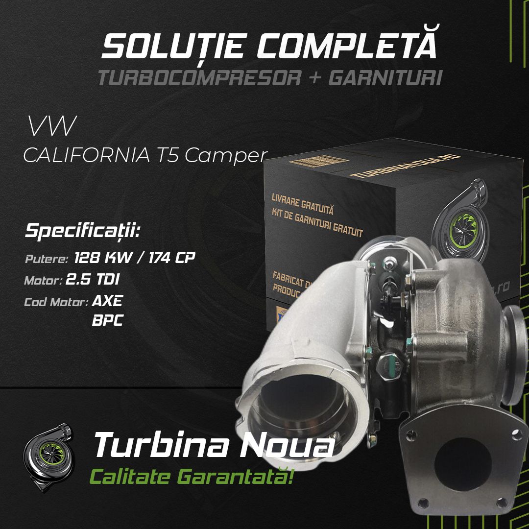 Turbina VW CALIFORNIA T5 Camper 2.5 TDI 128 KW / 174 CP Noua - Image 2