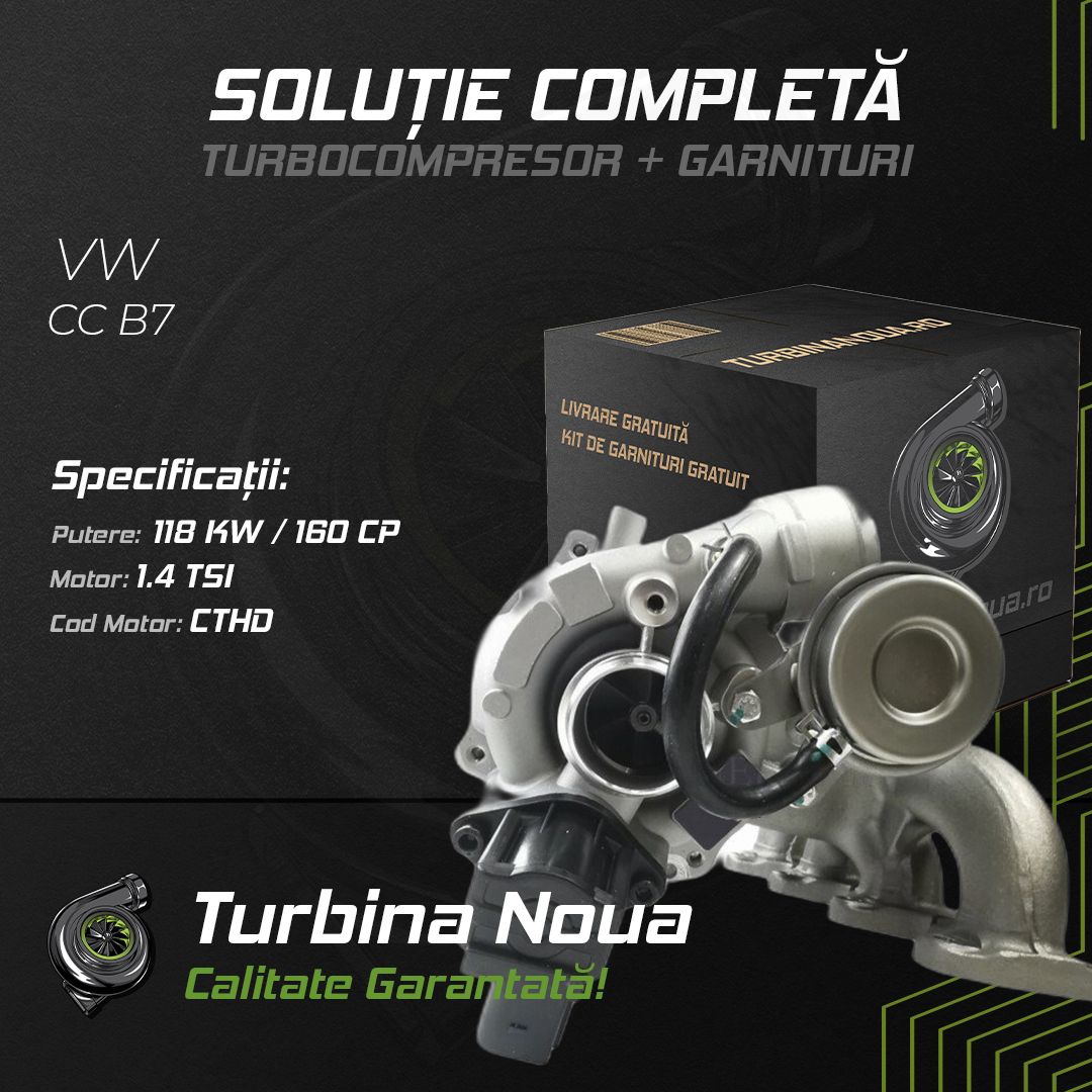 Turbina VW CC B7 1.4 TSI 118 KW / 160 CP Noua - Image 2