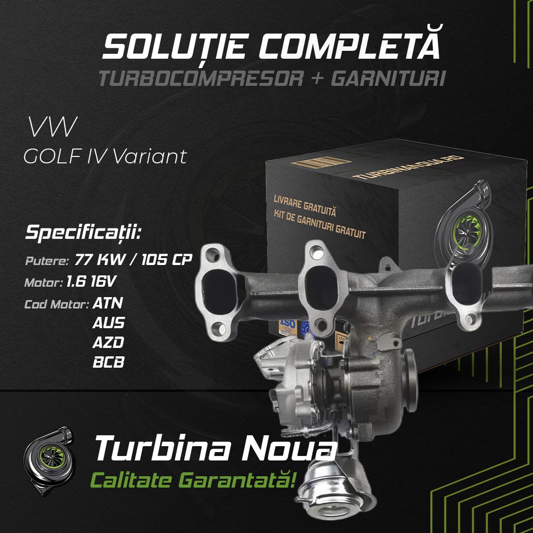 Turbina VW GOLF IV Variant 1.6 16V 77 KW / 105 CP Noua - Image 2