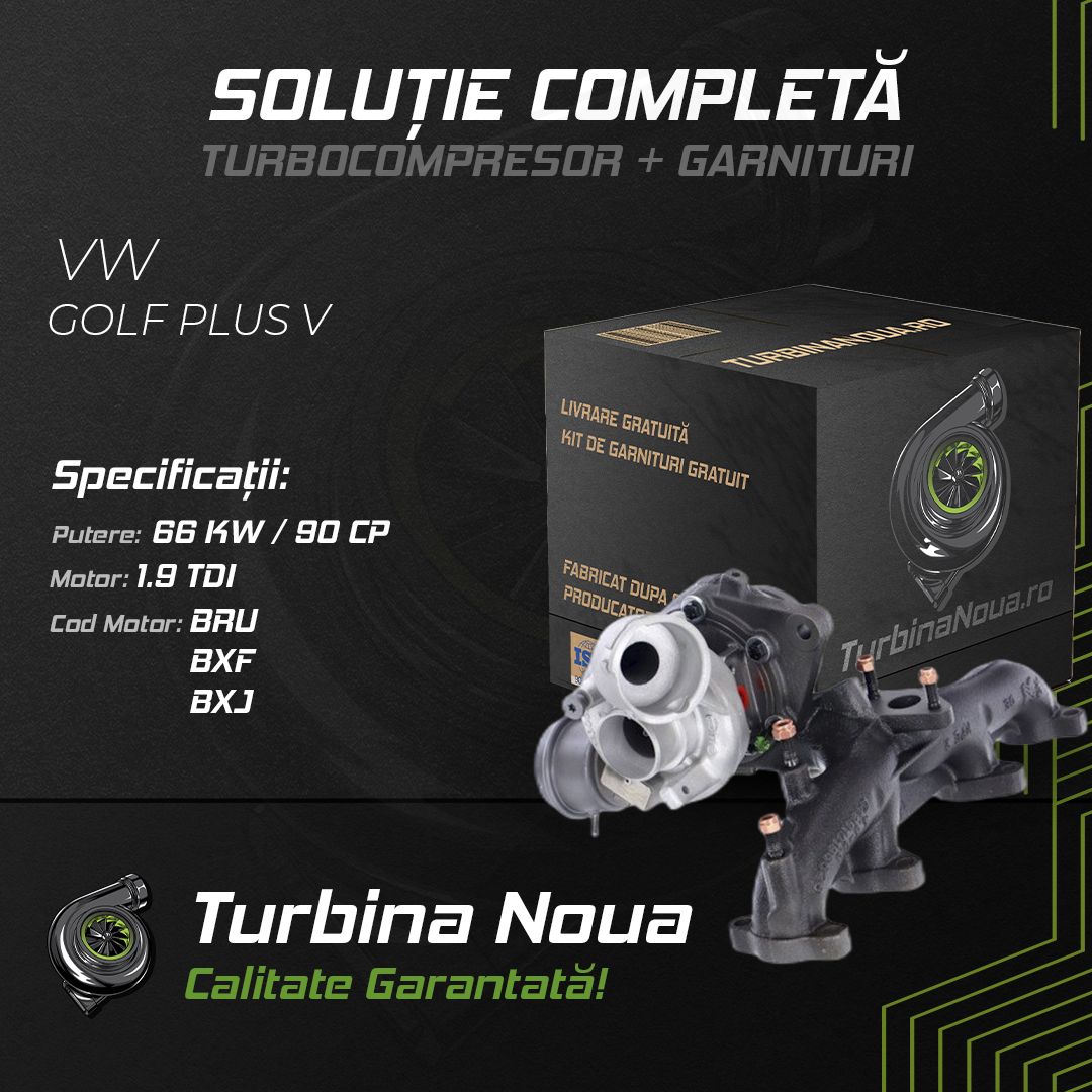Turbina VW GOLF PLUS V 1.9 TDI 66 KW / 90 CP Noua - Image 2