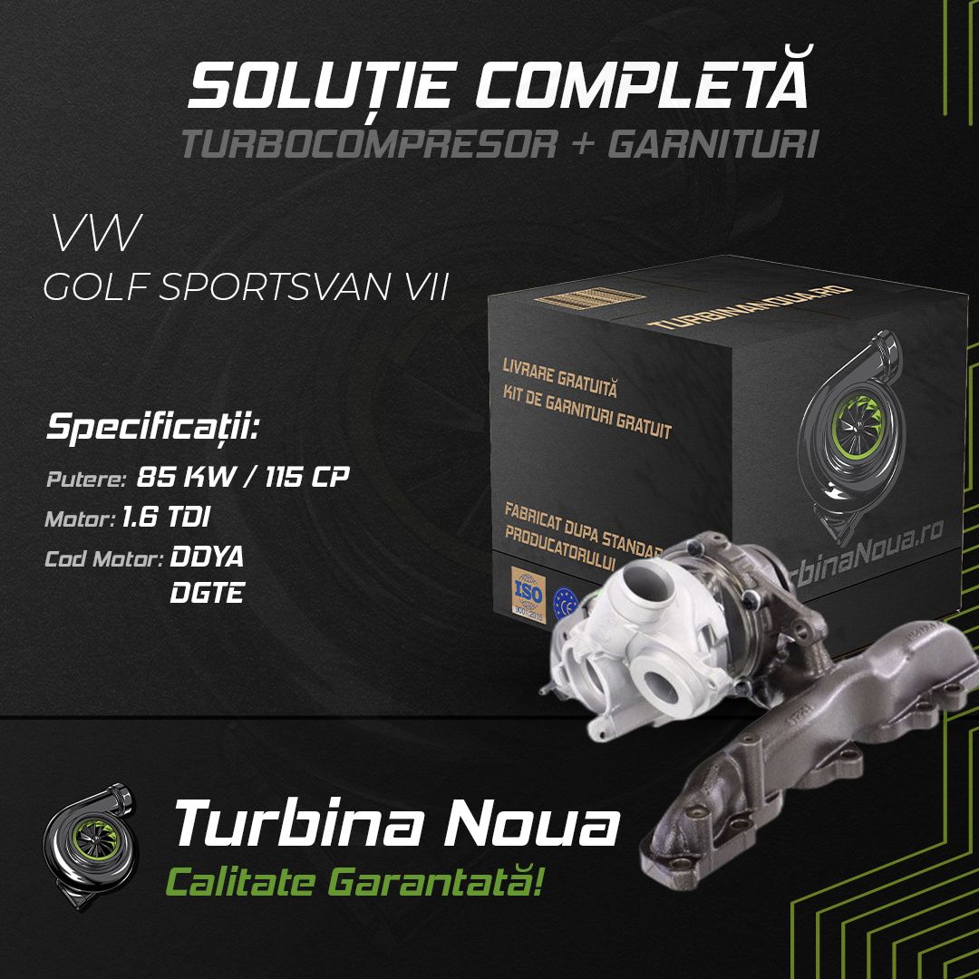 Turbina VW GOLF SPORTSVAN VII 1.6 TDI 85 KW / 115 CP Noua - Image 2
