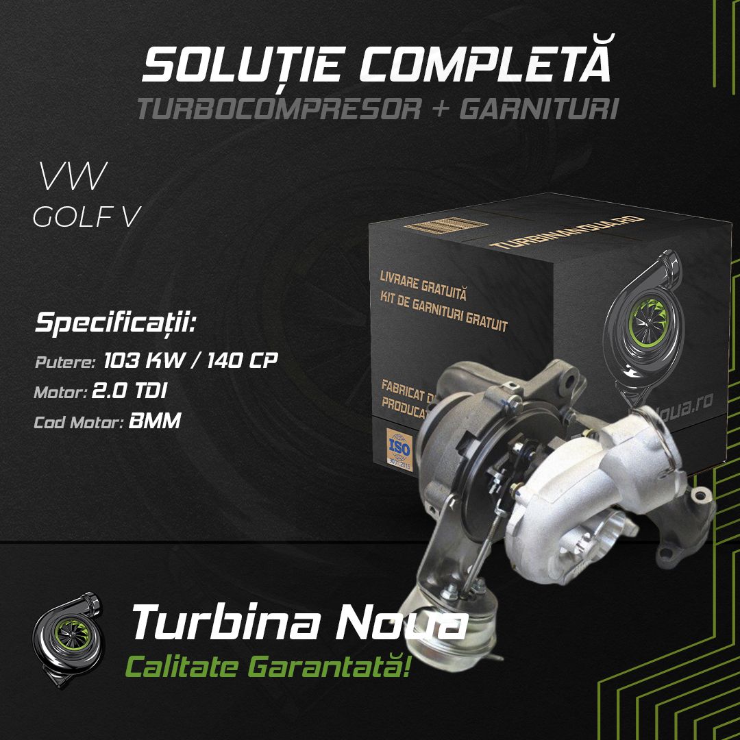 Turbina VW GOLF V 2.0 TDI 103 KW / 140 CP Noua - Image 2