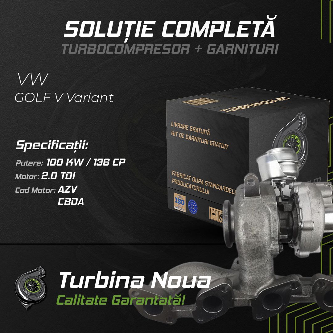 Turbina VW GOLF V Variant 2.0 TDI 100 KW / 136 CP Noua - Image 2