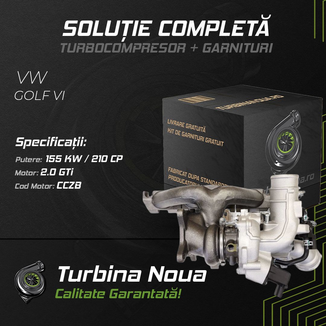 Turbina VW GOLF VI 2.0 GTi 155 KW / 210 CP Noua - Image 2