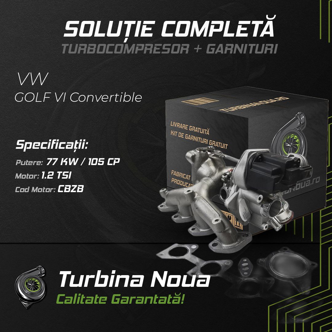 Turbina VW GOLF VI Convertible 1.2 TSI 77 KW / 105 CP Noua - Image 2