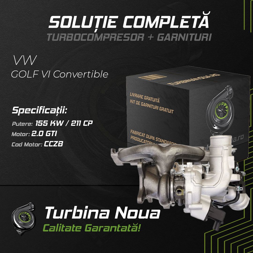 Turbina VW GOLF VI Convertible 2.0 GTI 155 KW / 211 CP Noua - Image 2