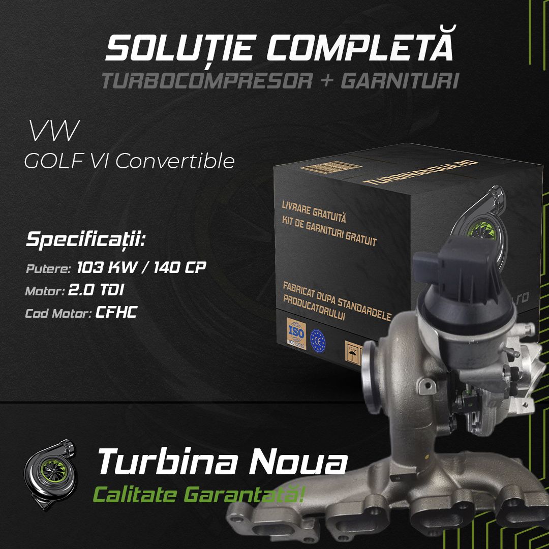 Turbina VW GOLF VI Convertible 2.0 TDI 103 KW / 140 CP Noua - Image 2