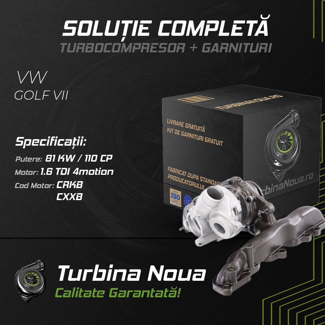 Turbina VW GOLF VII 1.6 TDI 4motion 81 KW / 110 CP Noua - Image 2